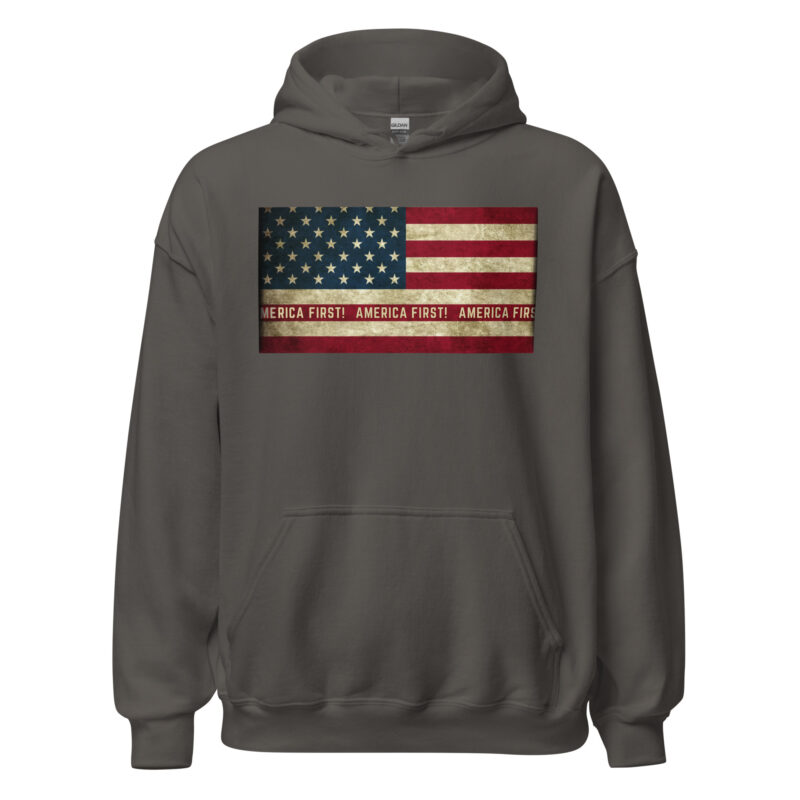 AMERICA FIRST Flag/Red Hoodie