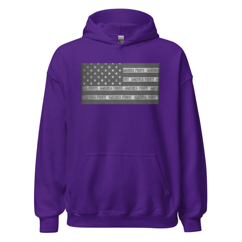 AMERICA FIRST Flag/Black Hoodie