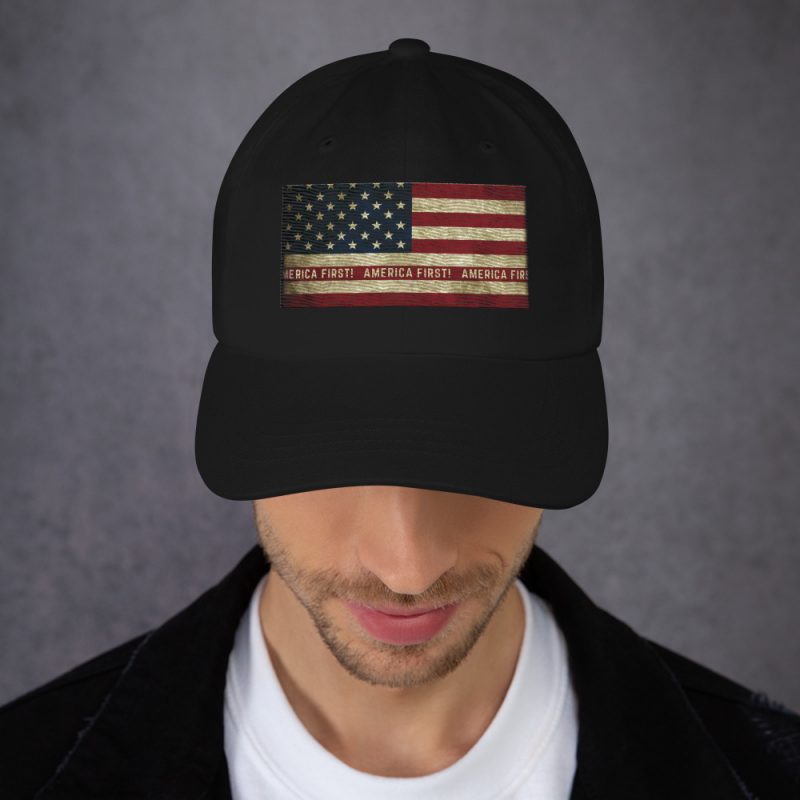 AMERICA FIRST FLAG/Red Dad Hat