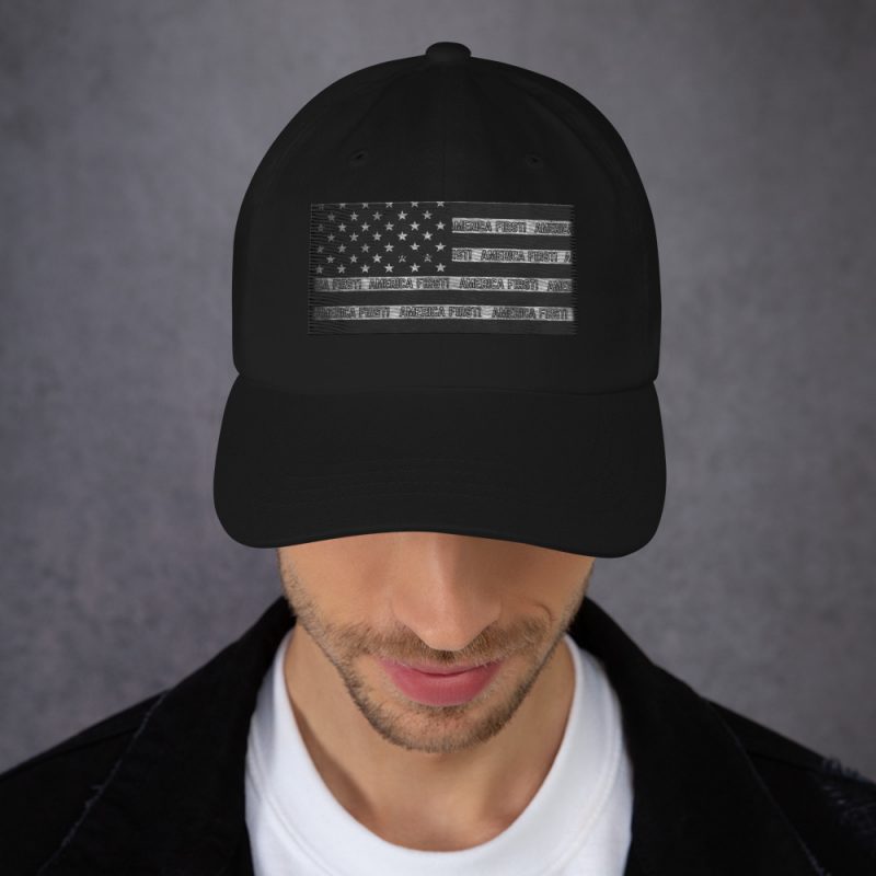 AMERICA FIRST FLAG/Blk Dad Hat