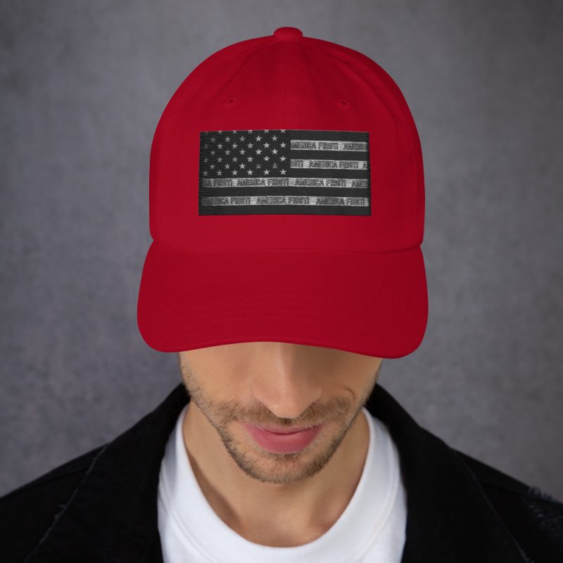 AMERICA FIRST FLAG/Blk Dad Hat