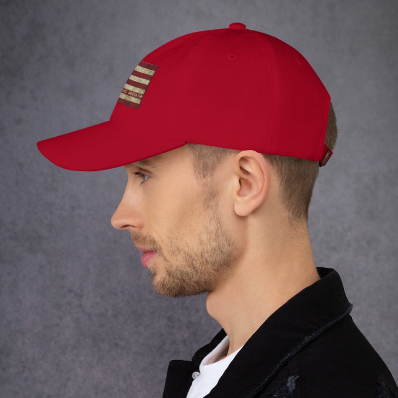 AMERICA FIRST FLAG/Red Dad Hat