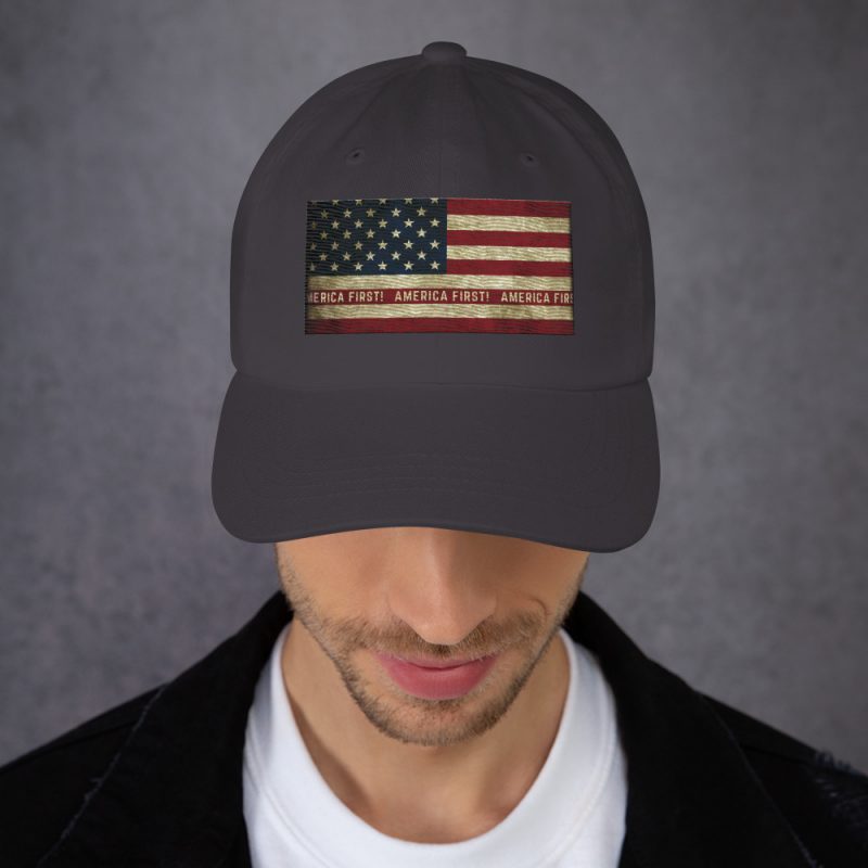 AMERICA FIRST FLAG/Red Dad Hat