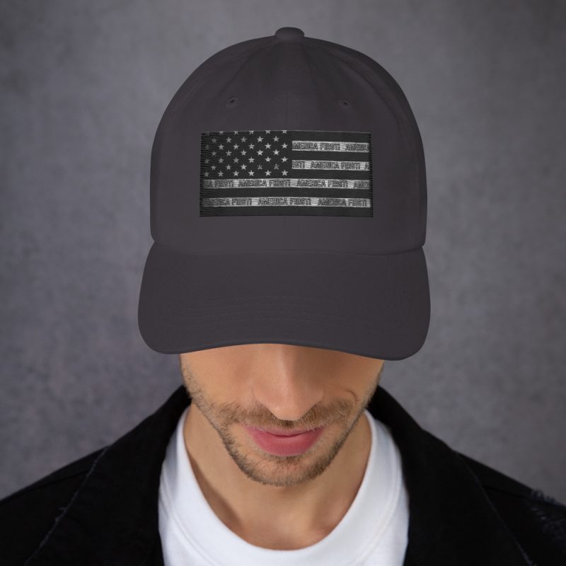 AMERICA FIRST FLAG/Blk Dad Hat
