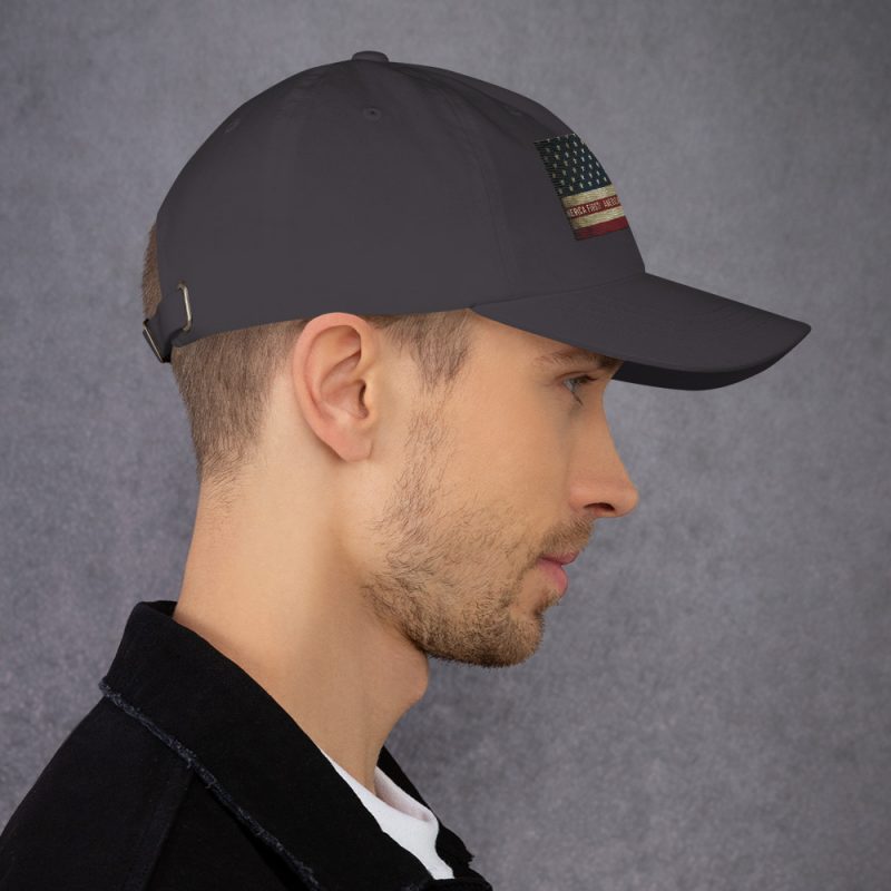 AMERICA FIRST FLAG/Red Dad Hat