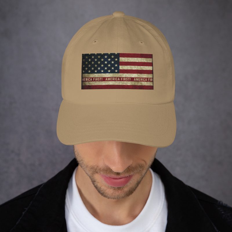 AMERICA FIRST FLAG/Red Dad Hat