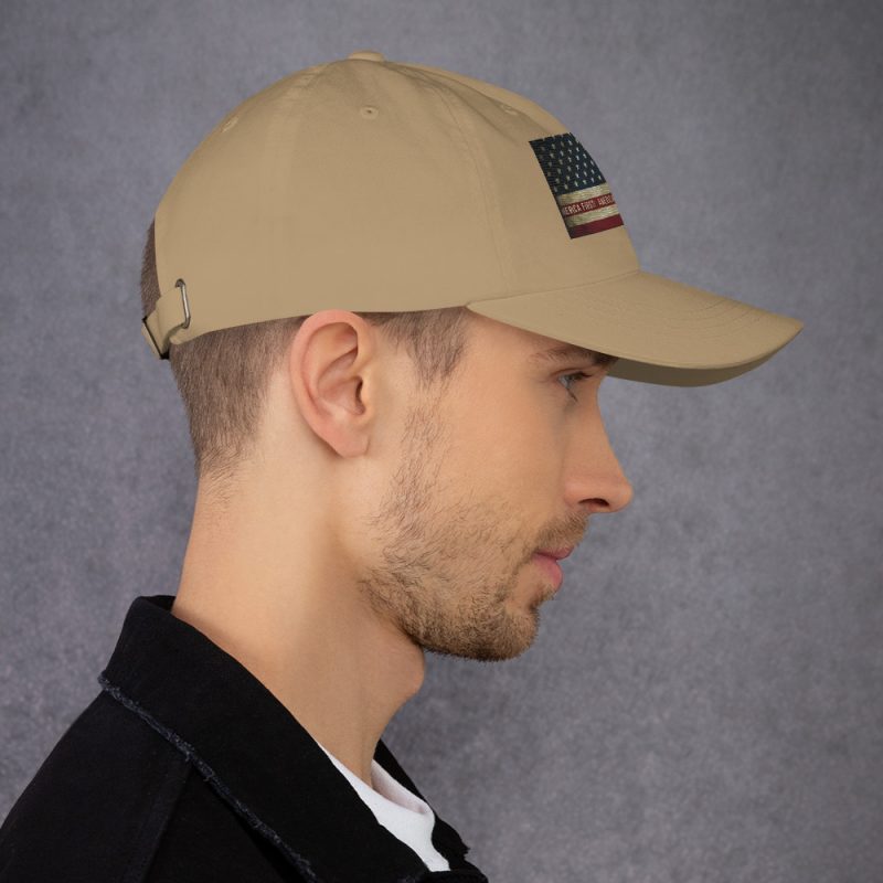 AMERICA FIRST FLAG/Red Dad Hat