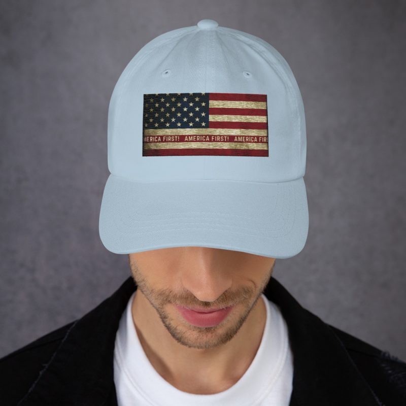 AMERICA FIRST FLAG/Red Dad Hat
