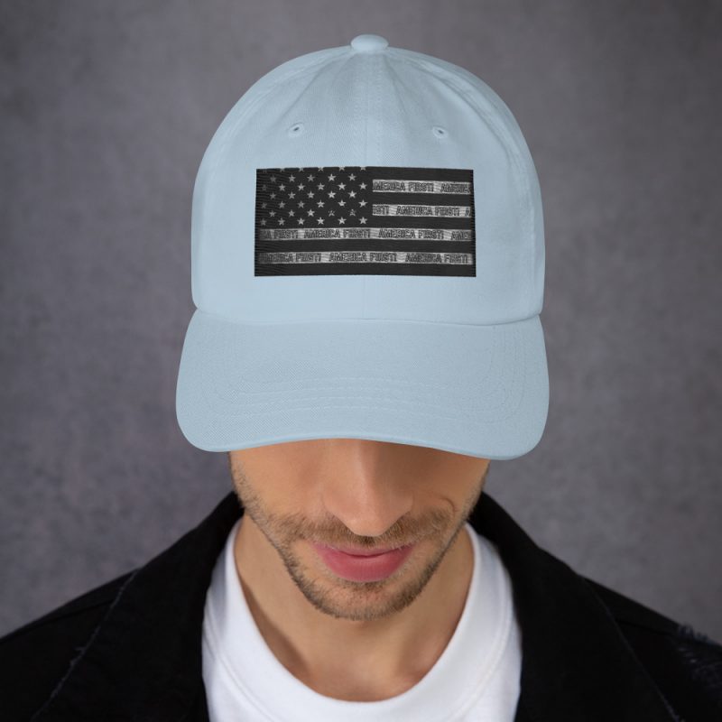AMERICA FIRST FLAG/Blk Dad Hat
