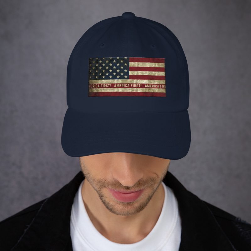AMERICA FIRST FLAG/Red Dad Hat