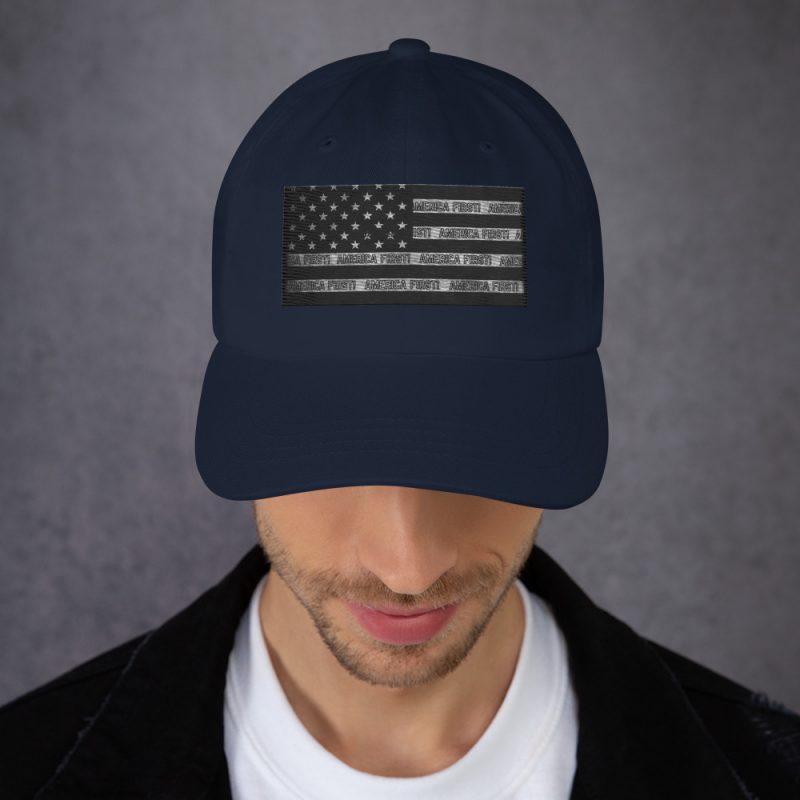 AMERICA FIRST FLAG/Blk Dad Hat