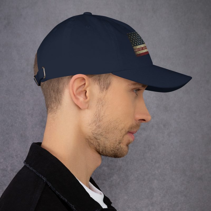 AMERICA FIRST FLAG/Red Dad Hat