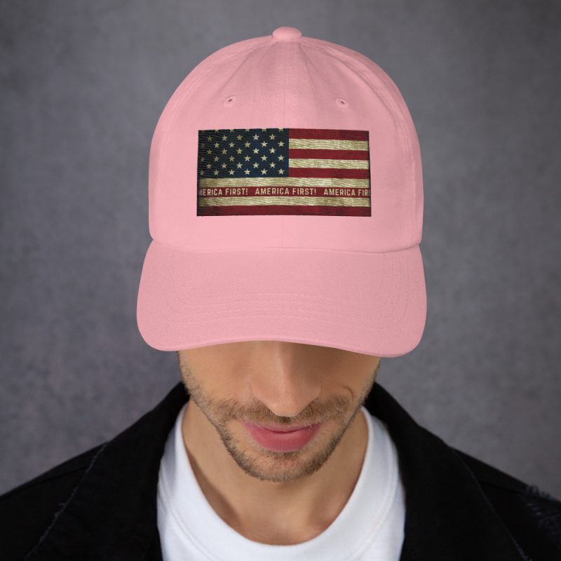 AMERICA FIRST FLAG/Red Dad Hat