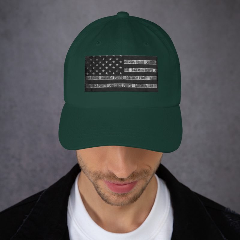 AMERICA FIRST FLAG/Blk Dad Hat