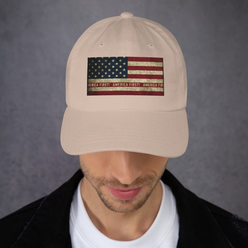 AMERICA FIRST FLAG/Red Dad Hat