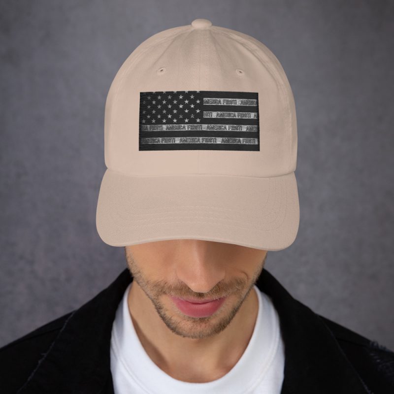 AMERICA FIRST FLAG/Blk Dad Hat