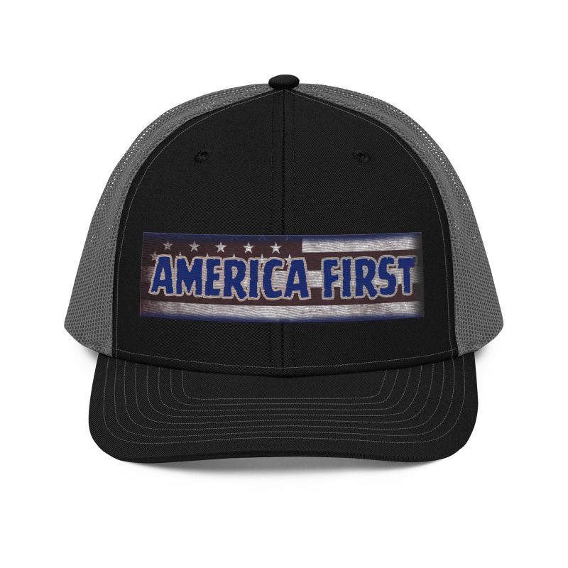 AMERICA FIRST FLAG Strip/Blu Snapback Trucker Cap