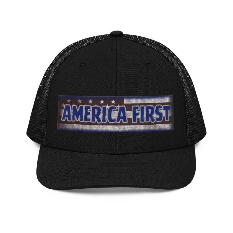 AMERICA FIRST FLAG Strip/Blu Snapback Trucker Cap