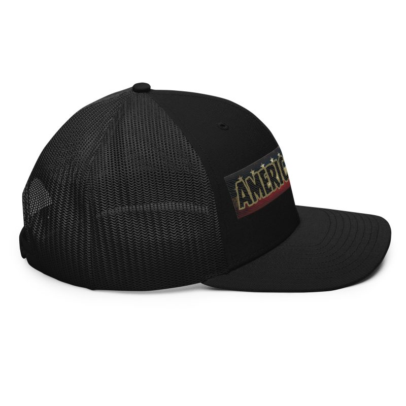 AMERICA FIRST FLAG Strip/Red Snapback Trucker Cap