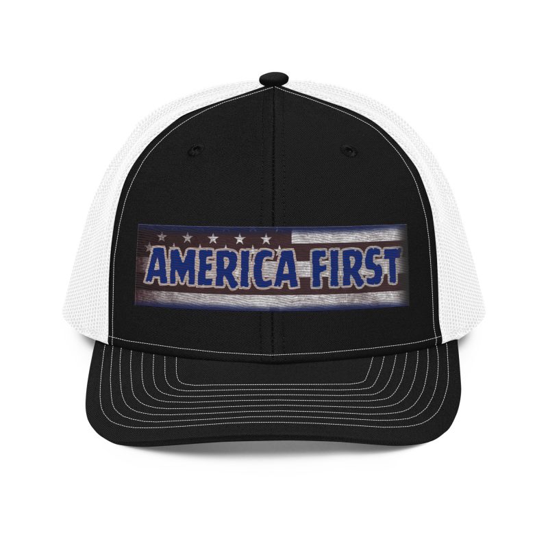 AMERICA FIRST FLAG Strip/Blu Snapback Trucker Cap
