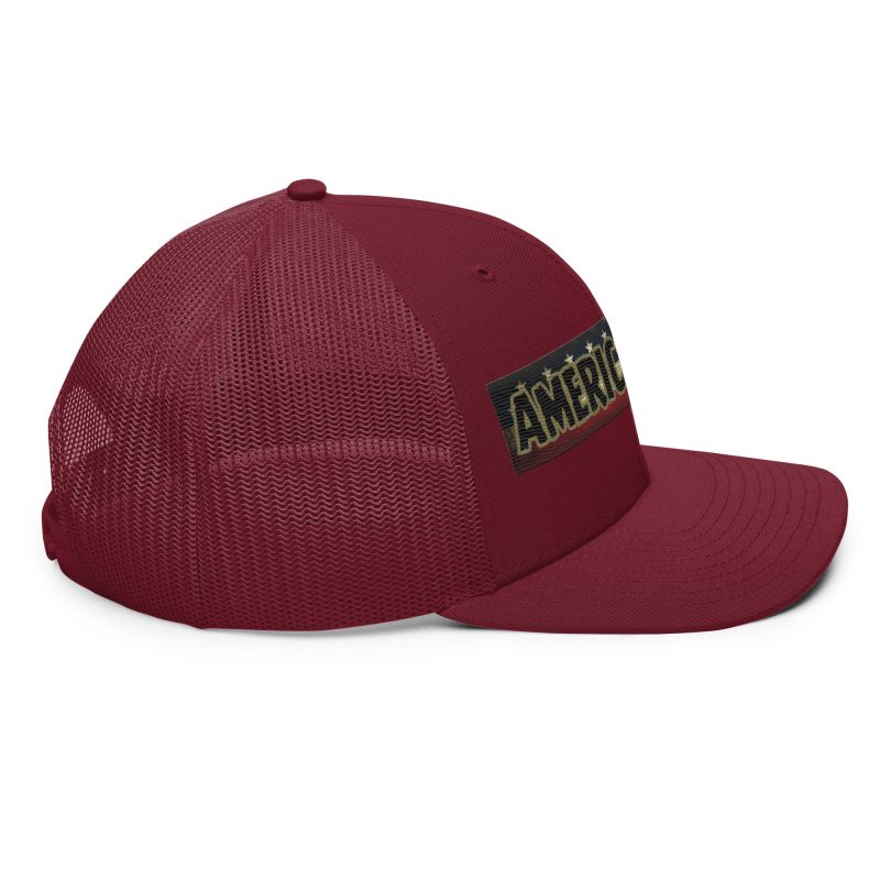 AMERICA FIRST FLAG Strip/Red Snapback Trucker Cap