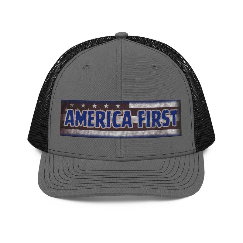 AMERICA FIRST FLAG Strip/Blu Snapback Trucker Cap