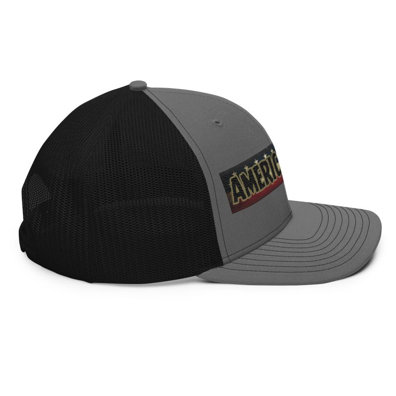 AMERICA FIRST FLAG Strip/Red Snapback Trucker Cap