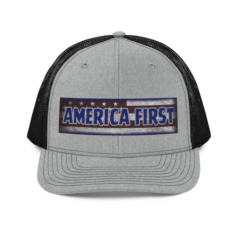 AMERICA FIRST FLAG Strip/Blu Snapback Trucker Cap