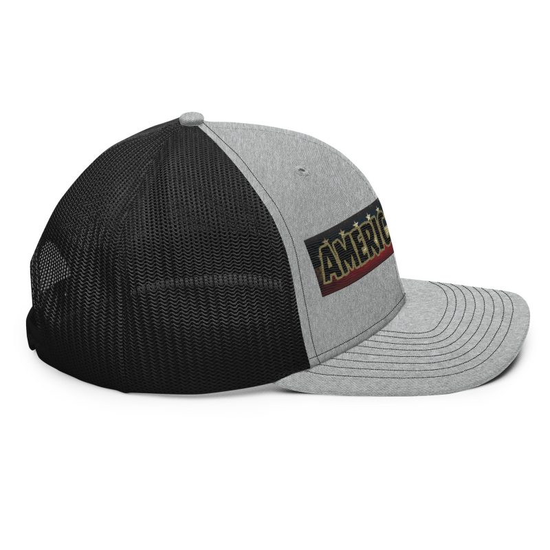 AMERICA FIRST FLAG Strip/Red Snapback Trucker Cap