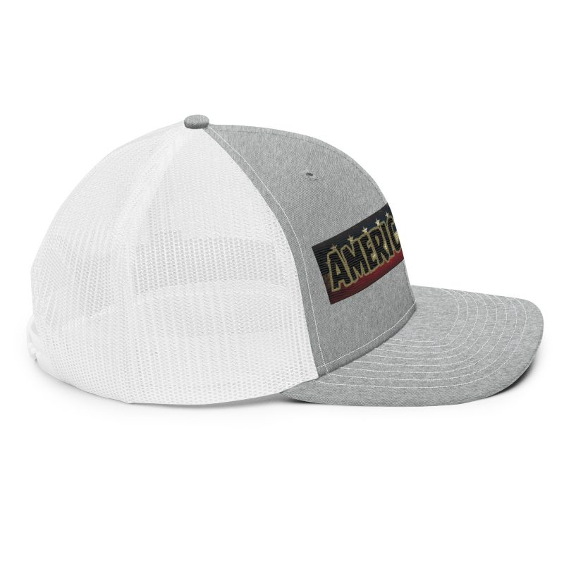 AMERICA FIRST FLAG Strip/Red Snapback Trucker Cap