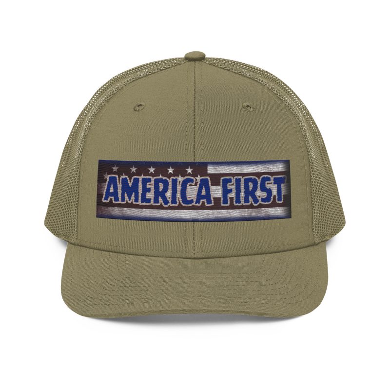 AMERICA FIRST FLAG Strip/Blu Snapback Trucker Cap