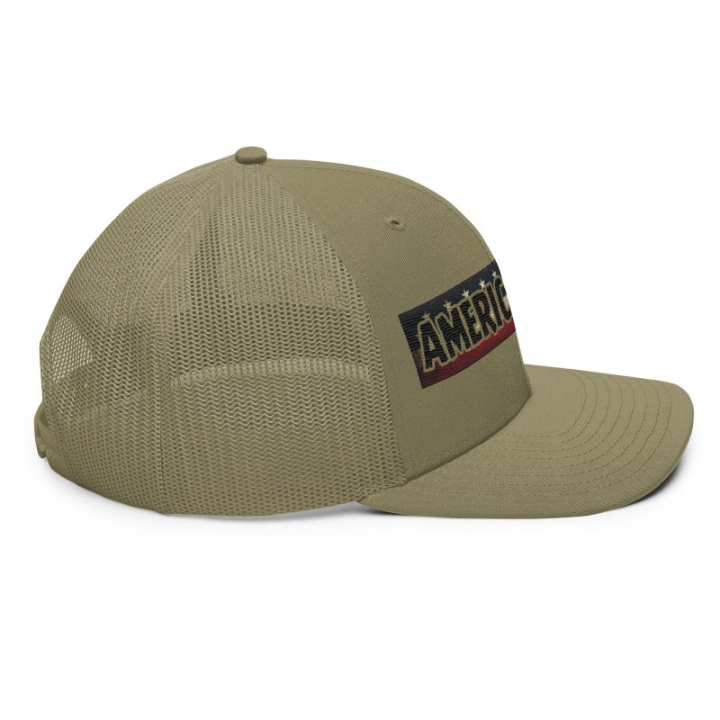 AMERICA FIRST FLAG Strip/Red Snapback Trucker Cap