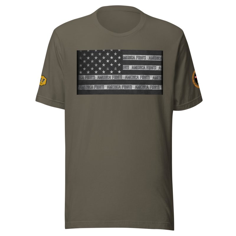 AMERICA FIRST FLAG/Blk T-Shirt