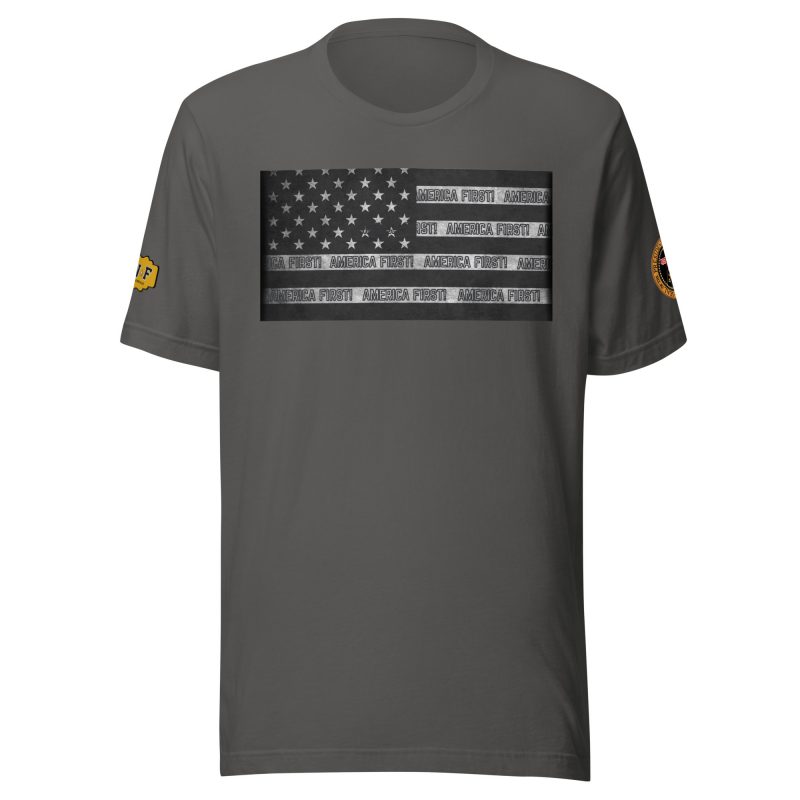 AMERICA FIRST FLAG/Blk T-Shirt