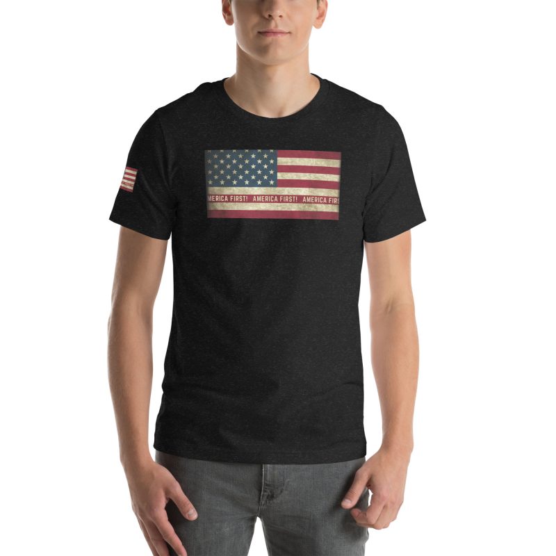 AMERICA FIRST Flag/Red Shirt