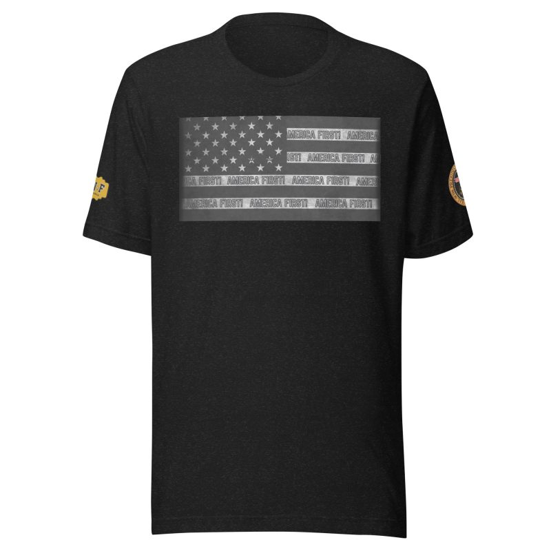 AMERICA FIRST FLAG/Blk T-Shirt