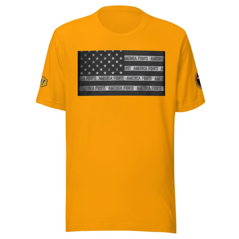 AMERICA FIRST FLAG/Blk T-Shirt