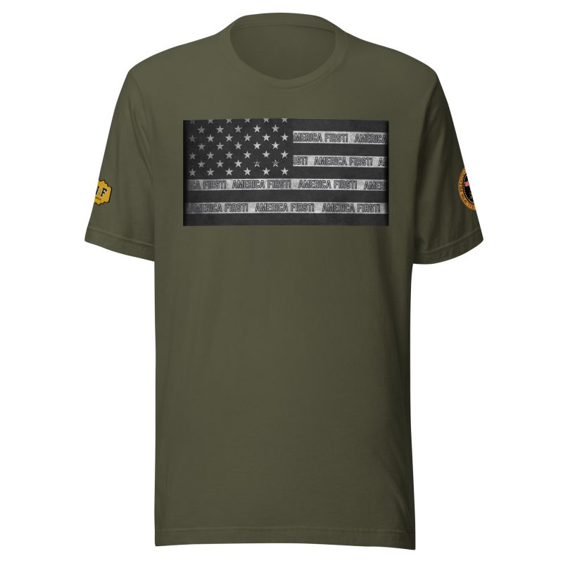 AMERICA FIRST FLAG/Blk T-Shirt