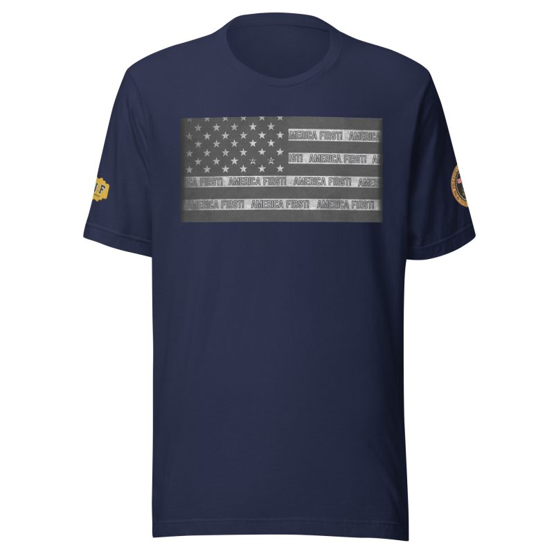 AMERICA FIRST FLAG/Blk T-Shirt