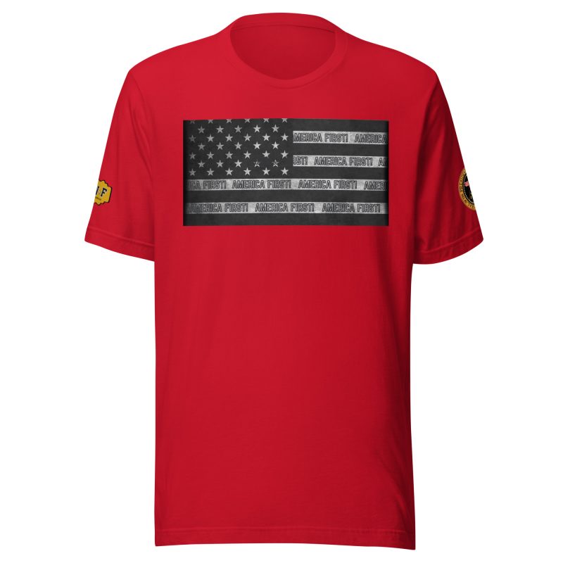 AMERICA FIRST FLAG/Blk T-Shirt