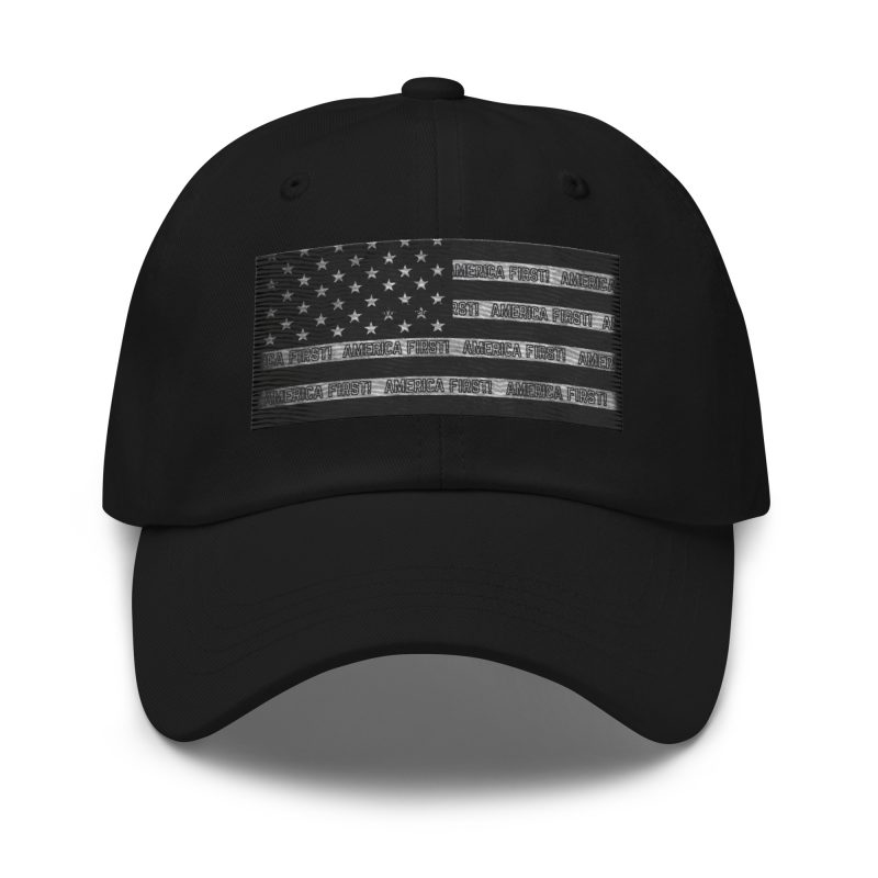 AMERICA FIRST FLAG/Blk Dad Hat