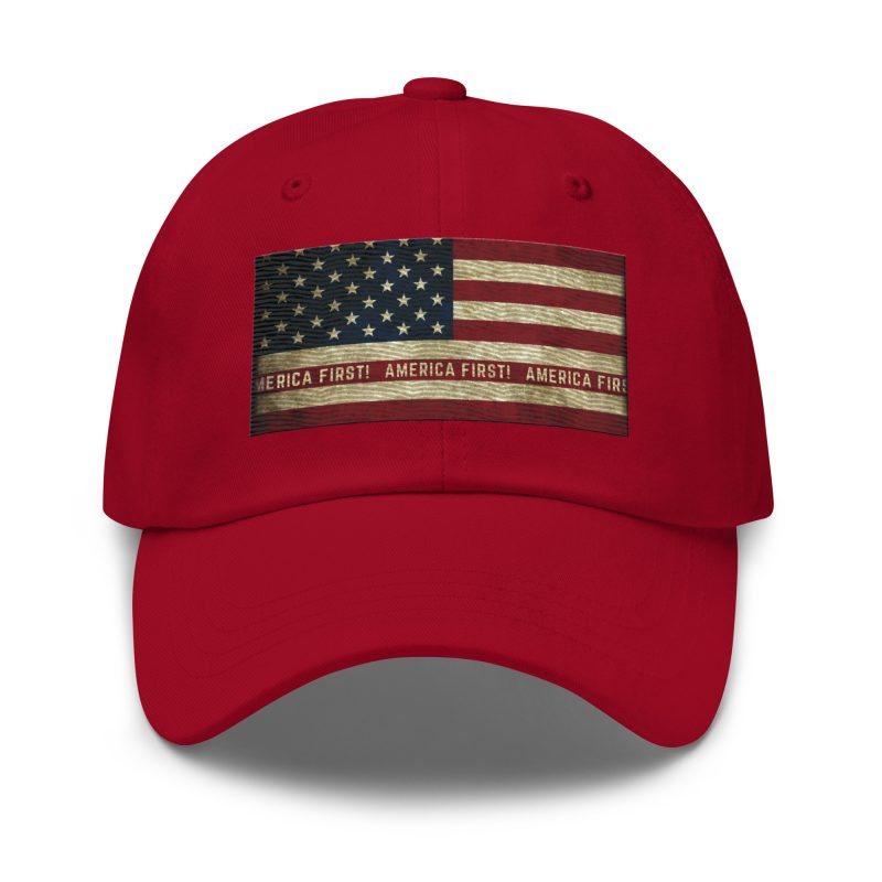 AMERICA FIRST FLAG/Red Dad Hat
