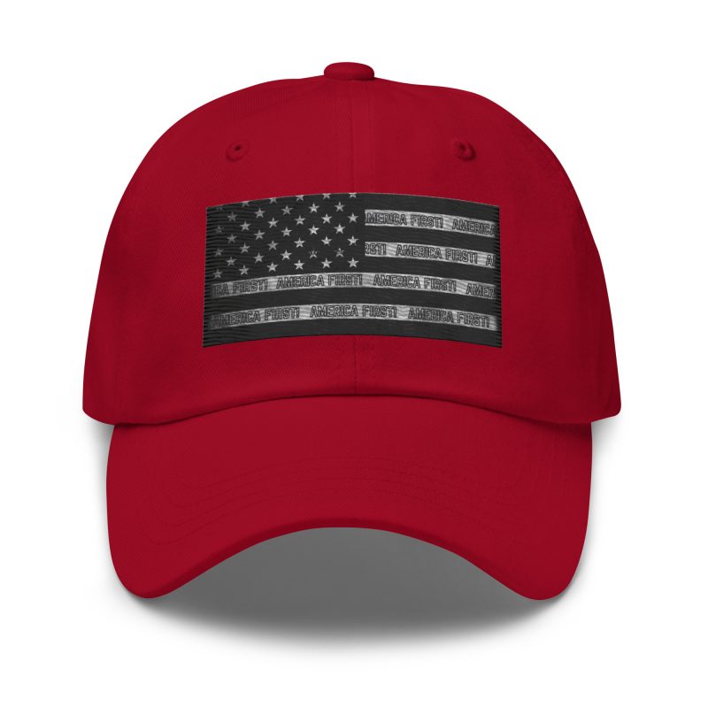 AMERICA FIRST FLAG/Blk Dad Hat