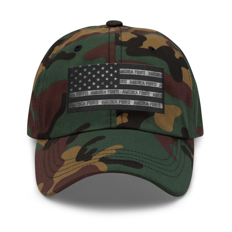 AMERICA FIRST FLAG/Blk Dad Hat