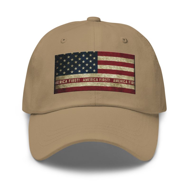 AMERICA FIRST FLAG/Red Dad Hat