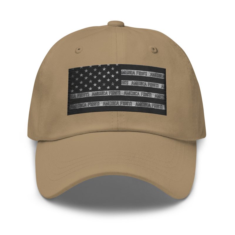 AMERICA FIRST FLAG/Blk Dad Hat