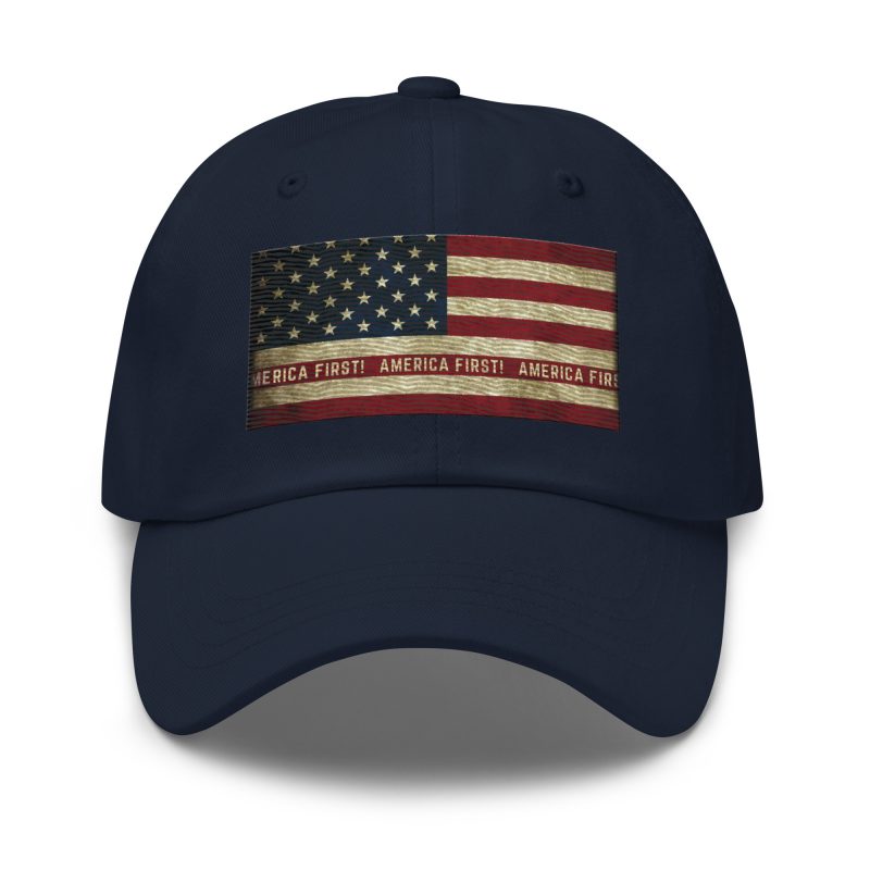 AMERICA FIRST FLAG/Red Dad Hat
