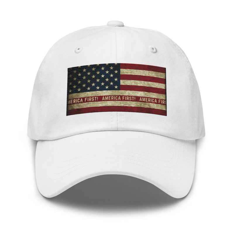 AMERICA FIRST FLAG/Red Dad Hat