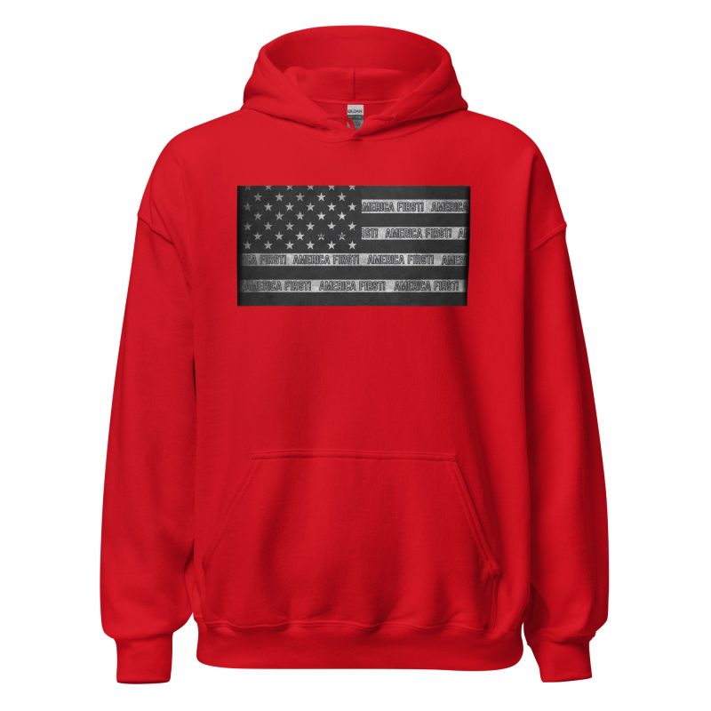 AMERICA FIRST FLAG/BlK Hoodie
