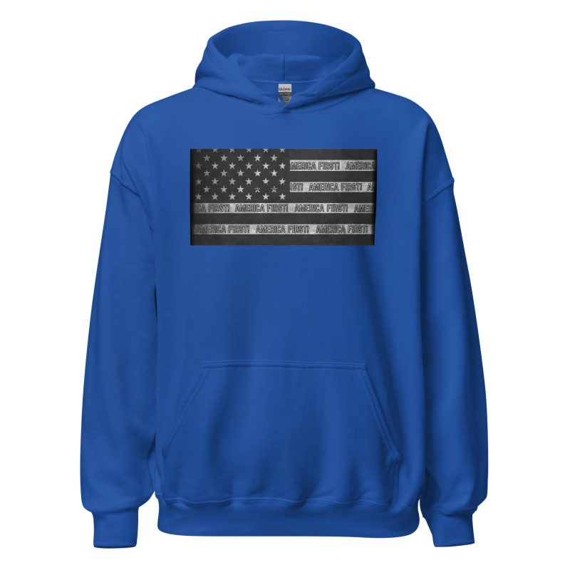 AMERICA FIRST FLAG/BlK Hoodie